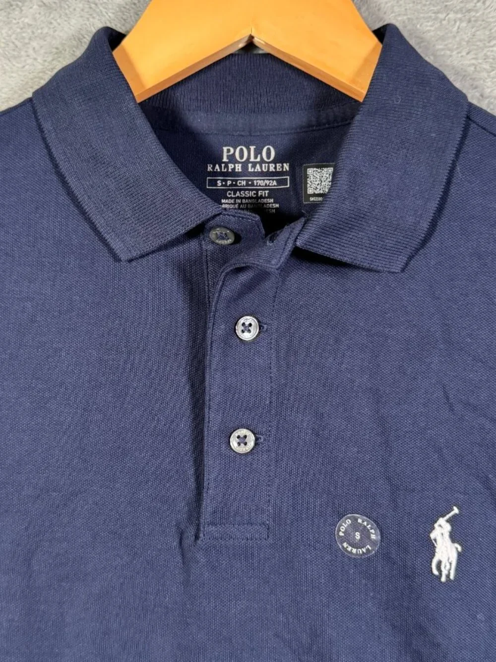 Polo Ralph Lauren Shirt Mens S Navy Blue Classic Fit Stretch Short Sleeve $118